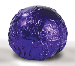 Purple Aluminium Foil Square for 30mm Choc